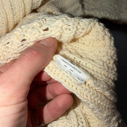 Polo Ralph Lauren Cable Knit Crew Neck Cotton Sweater Women’s XS Cream