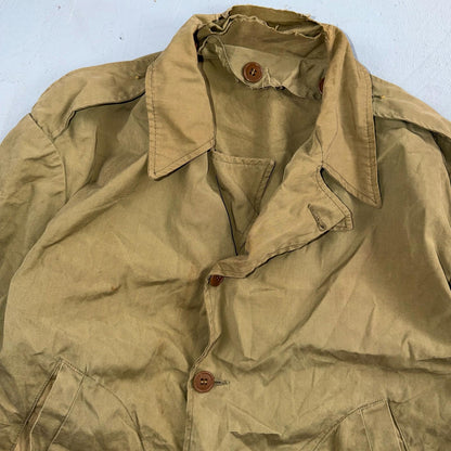 WW2 M41 Army Field Jacket Military 1940s WWII M-1941 Civilian? Unlined Rips
