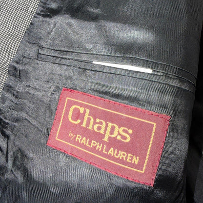 1990s Chaps Ralph Lauren VTG Mens 2 PC Suit 48 Jacket Coat Pants Gray Wool