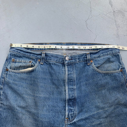 Levis 501 Vintage 80s USA XX Straight Leg Jeans Blue Light Wash 42x34 Act 38x29