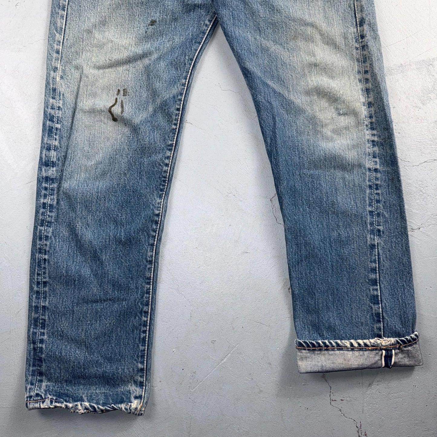 Levis 501 Vintage 70s SS Redline Selvedge USA XX Jeans Light Wash Act 31x28 Used