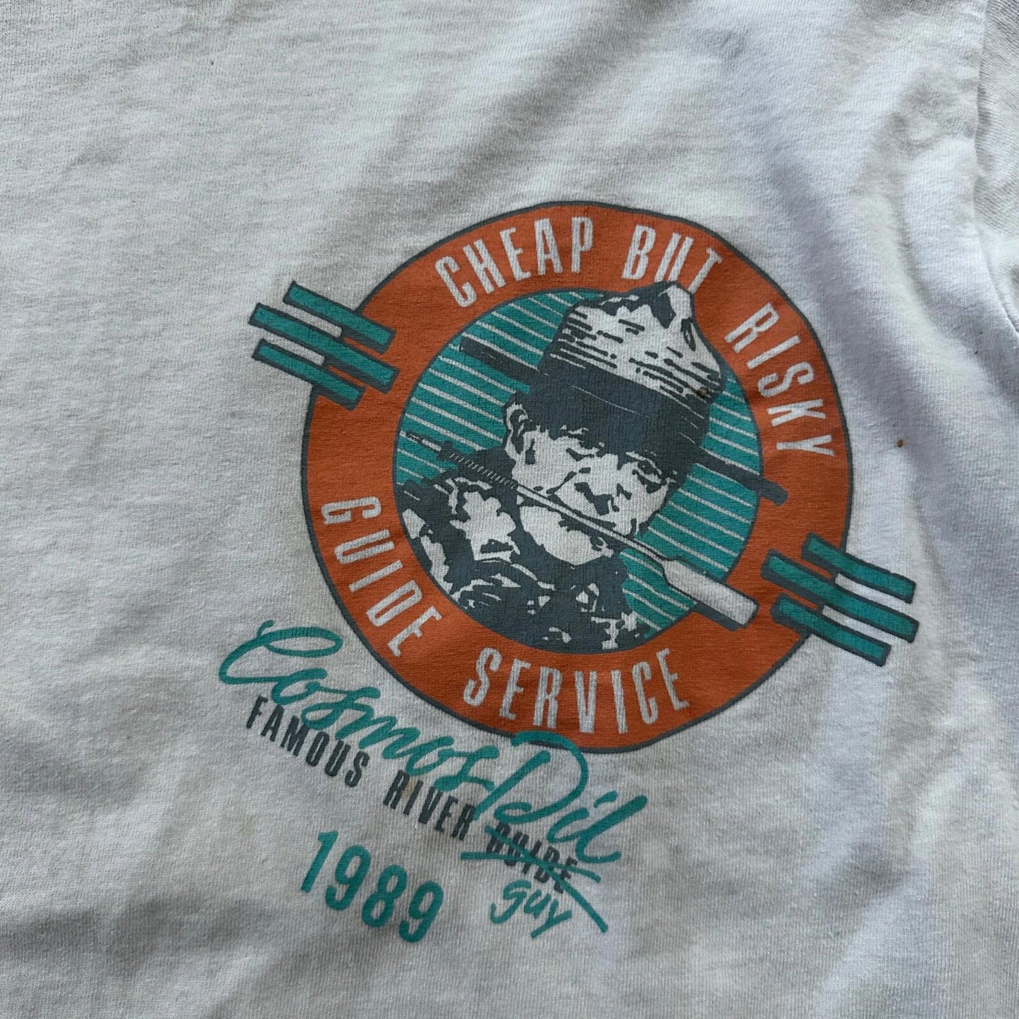 Oneita VTG T Shirt Cosmos Dil Famous River Guide Oregon Hiking Travel Funny