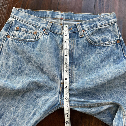 VTG 90s Levis 501 Button Fly 33x34 USA Tag Jeans Acid Wash 80s Act 30x33