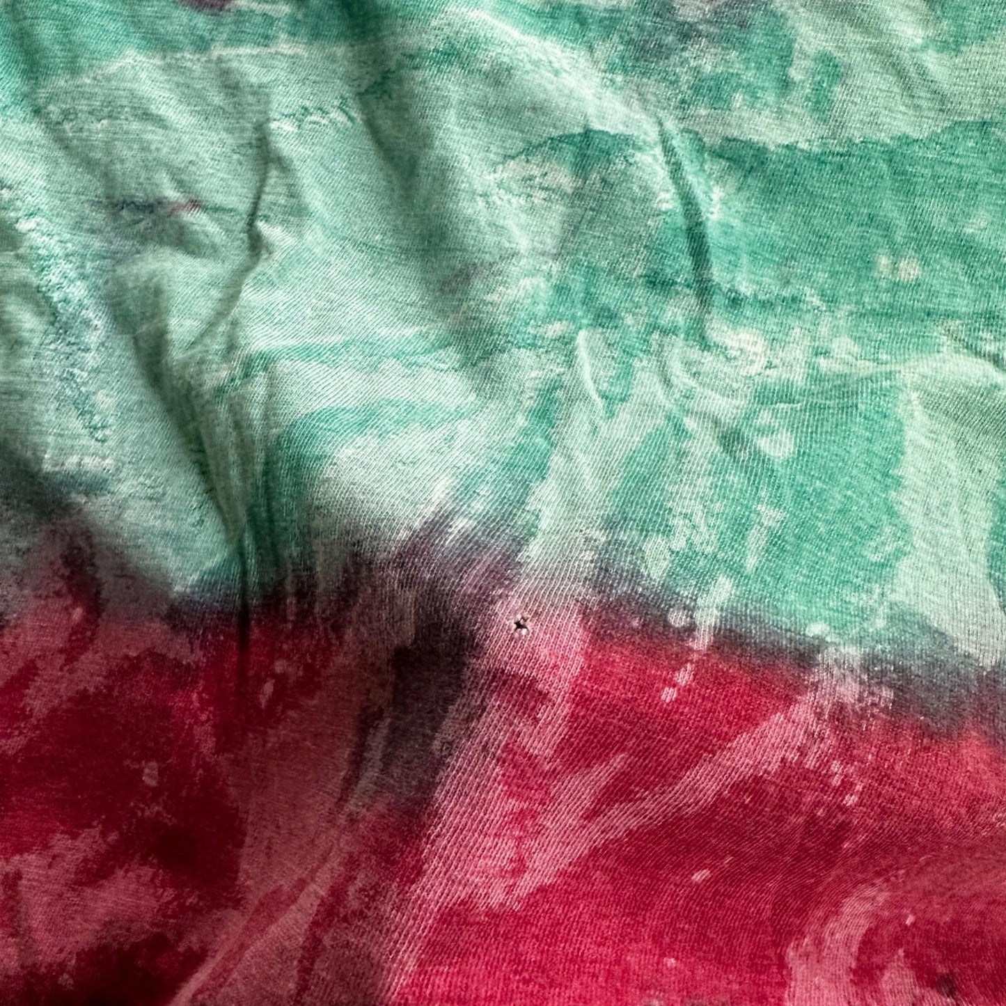 Tie Dye Vintage T Shirt Green Blue Red Crazy Rap Grateful Dead Stoner Boxy
