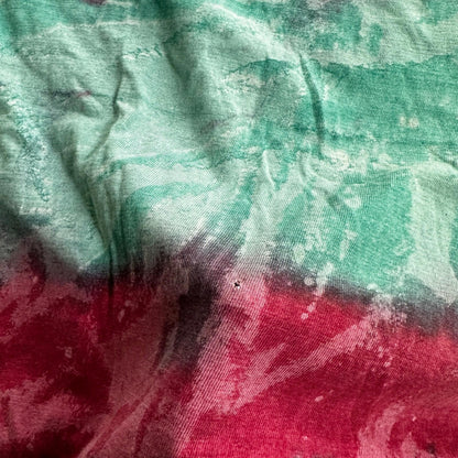Tie Dye Vintage T Shirt Green Blue Red Crazy Rap Grateful Dead Stoner Boxy
