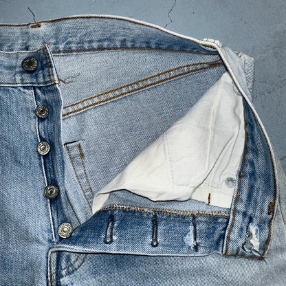 Levis 501 Vintage 80s Redline Selvedge USA XX Jeans Light Wash 1980s Act 30x29
