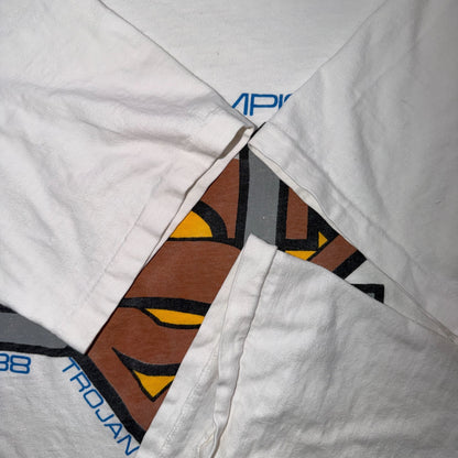 VTG USC Trojans 1989 Superman Champions T Shirt College Football Spoof Oneita