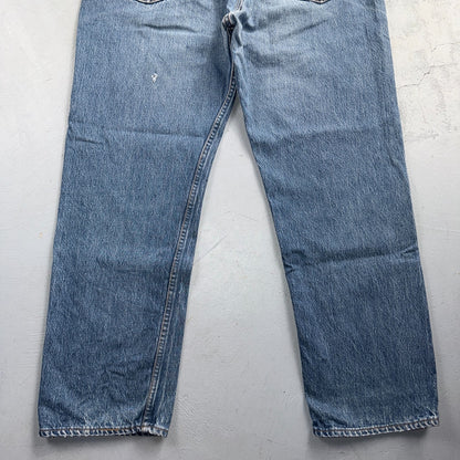 Levis 501 Vintage 90s USA XX Straight Leg Jeans Blue Light Wash 38x31 Act 36x28