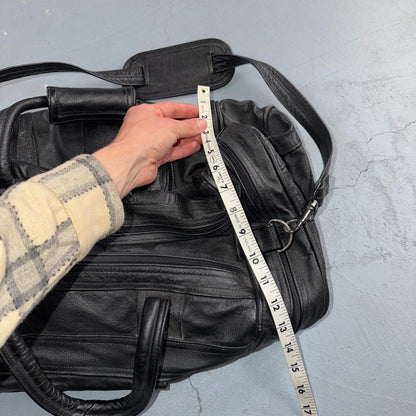 Herman Miller Eames Vintage Soft Black Leather Promotional Duffle Bag Promo 90s