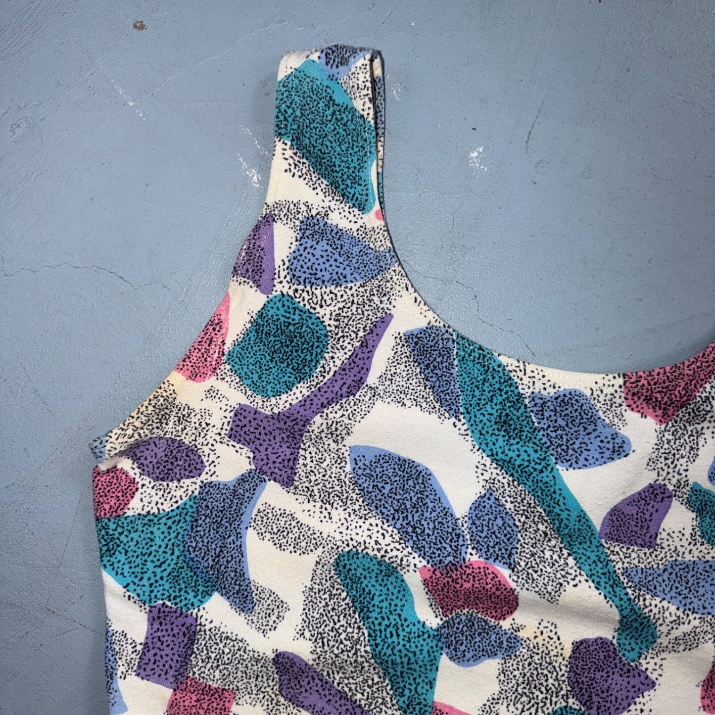VTG 80s 90s The Body Co Leotard Biketard Women's M Soda Beach Summer Swim Suit