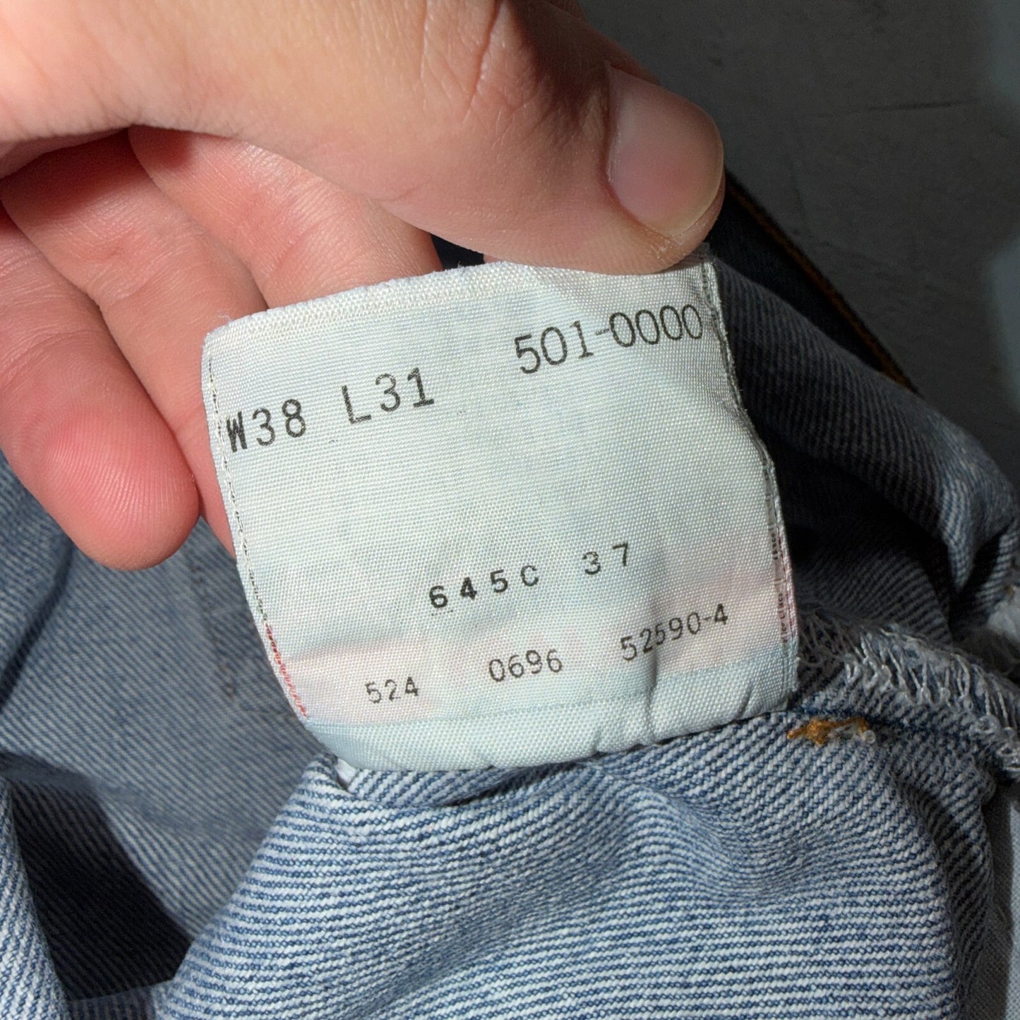 Levis 501 Vintage 90s USA XX Straight Leg Jeans Blue Light Wash 38x31 Act 36x28