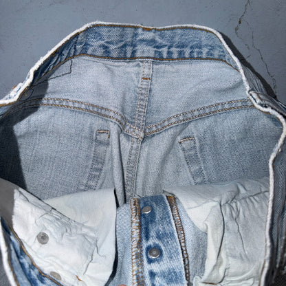 Levis 501 Vintage 80s USA XX Straight Leg Jeans Blue Light Wash 34x32 Act 32x31