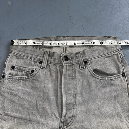 Levis 501 Vintage 80s USA XX Straight Leg Jeans Gray Light Wash 28x34 Act 27x32