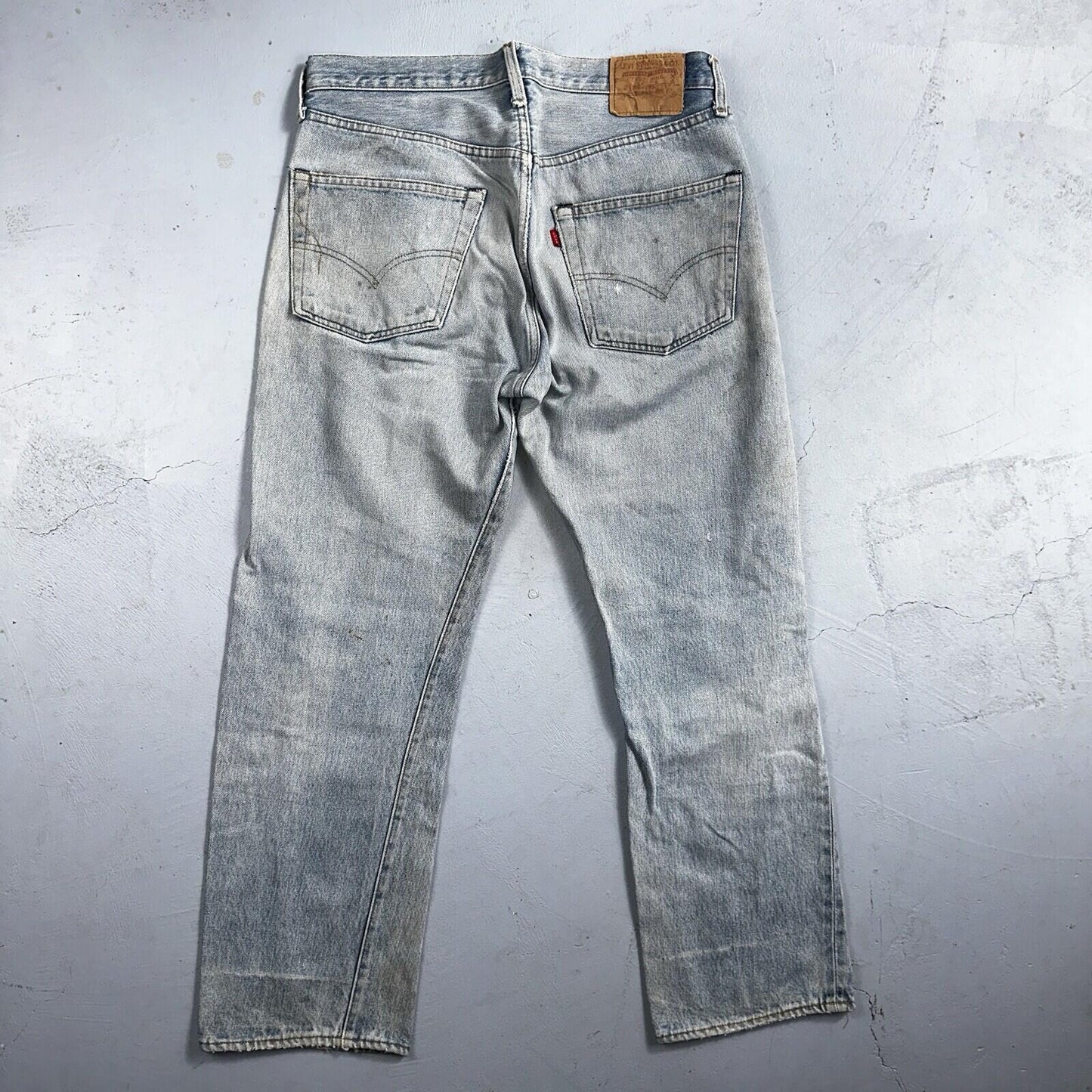 Levis 501 Vintage 80s Redline Selvedge USA XX Jeans Light Wash 36x31 Act 33x28