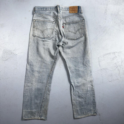 Levis 501 Vintage 80s Redline Selvedge USA XX Jeans Light Wash 36x31 Act 33x28