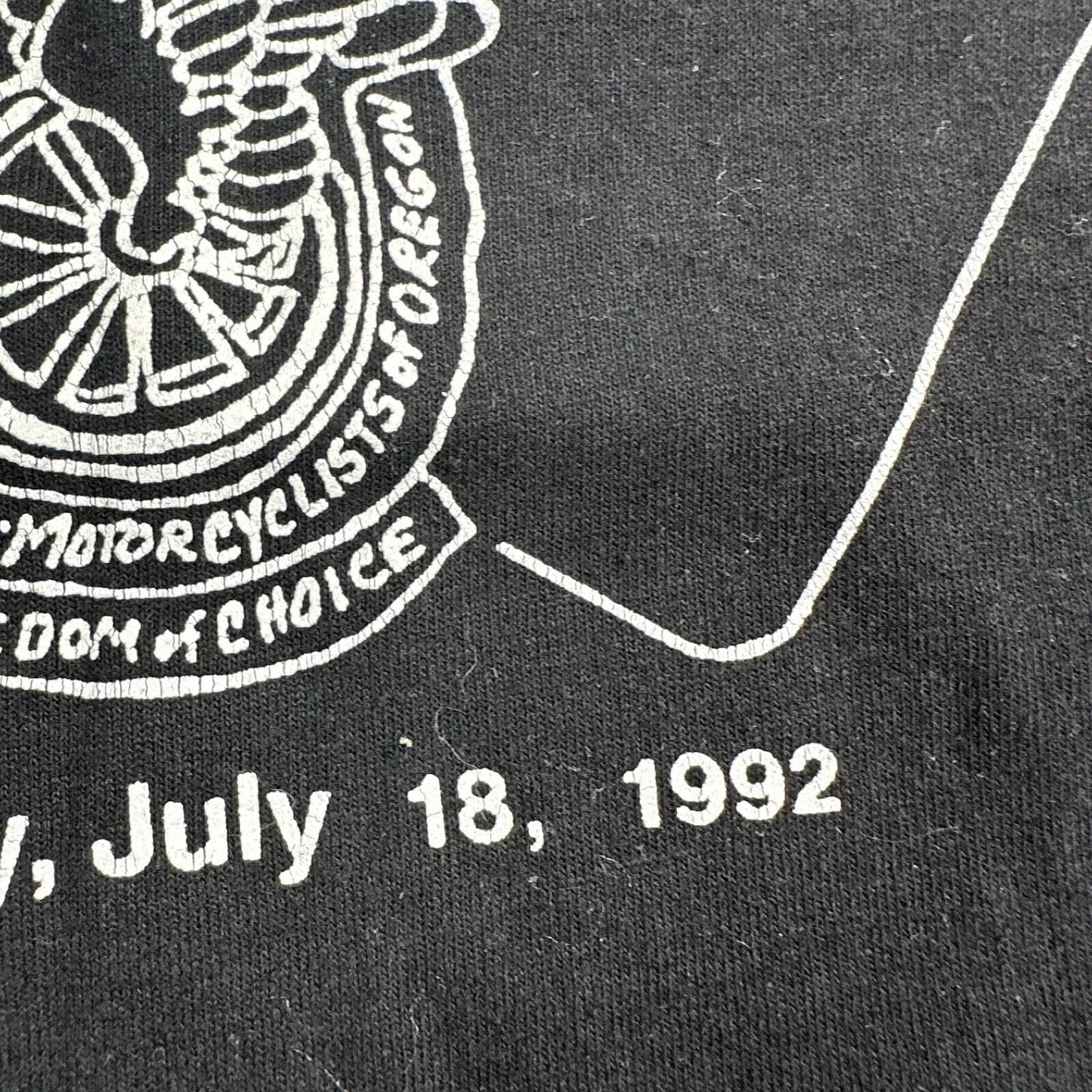Hanes 1982 Poker Run VTG T Shirt Aces Cool Black 80s AMO Central Oregon July 18