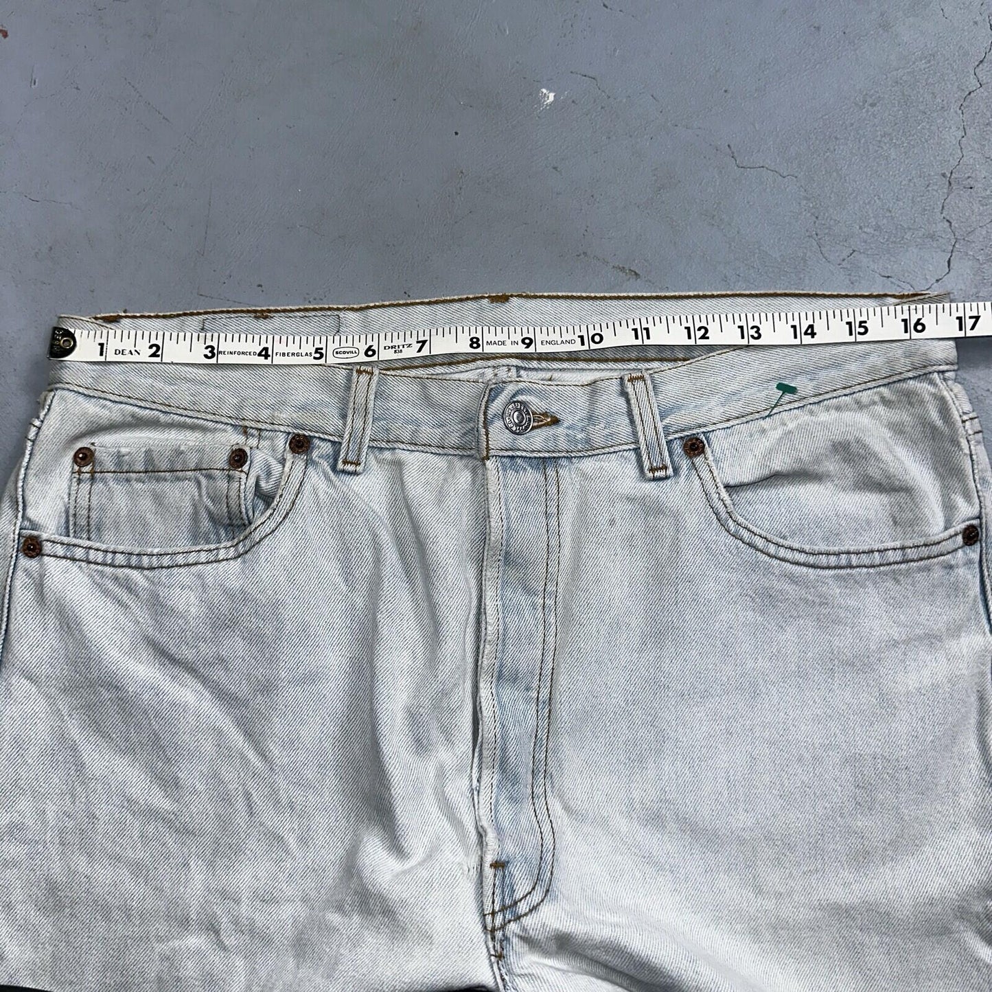 Levis 501 Vintage 90s USA XX Straight Leg Jeans 36x32 Light Wash Act 33x30