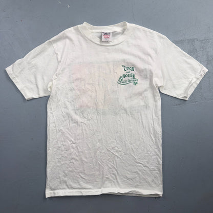 VTG Oneita 90s The Cock And Bottle Dublin Ireland Pub T Shirt Rooster Beer Tee