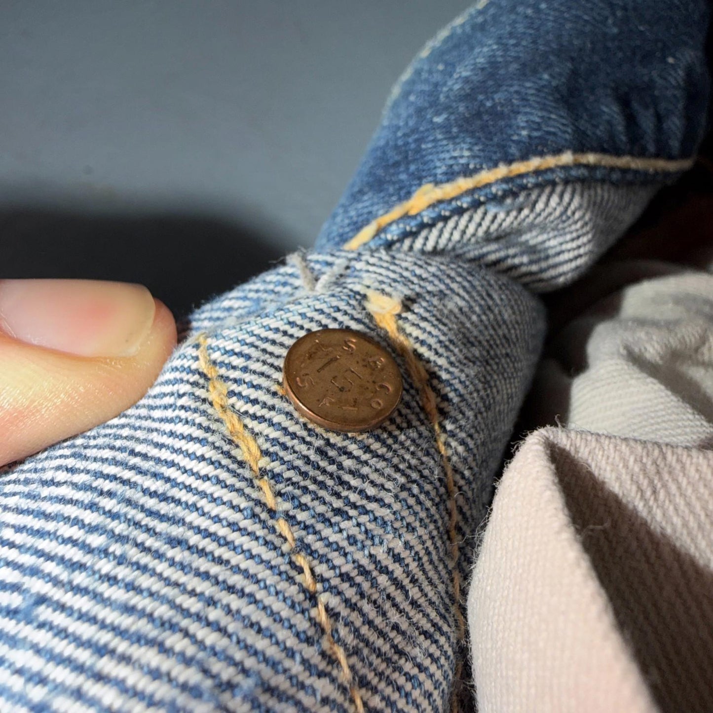Levis Big E Vintage 50s Redline Hidden Rivets USA 1950s Jeans 503 501 Kids 24x26