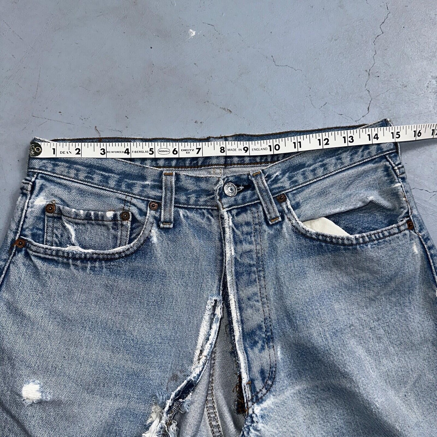 Levis 501 Vintage 80s Redline Selvedge USA XX Jeans Light Wash 32x30 Act 30x28