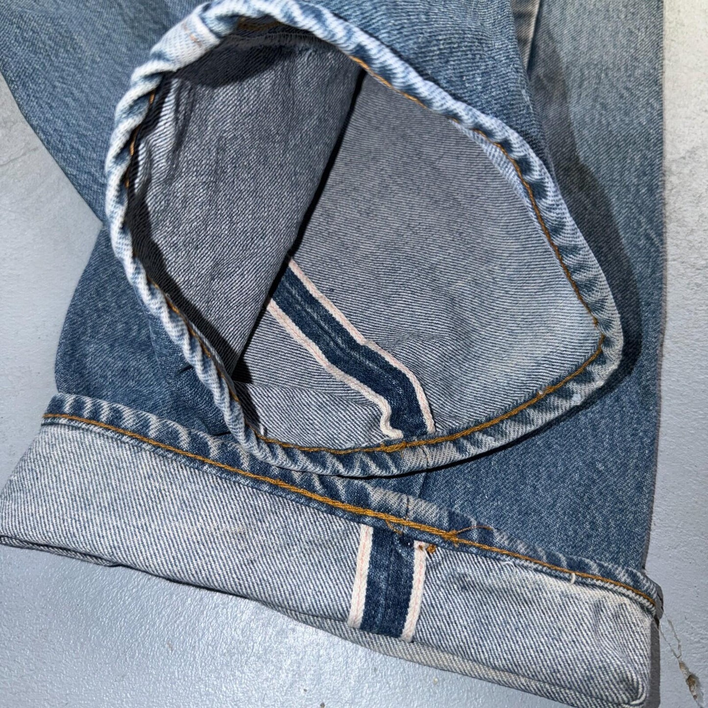 Levis 501 Vintage 80s Redline Selvedge USA XX Jeans Light Wash 40x34 Act 38x30
