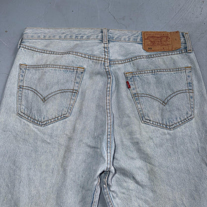 Levis 501 Vintage Y2K 90s XX Straight Leg Jeans Blue Light Wash 36x36 Act 35x32