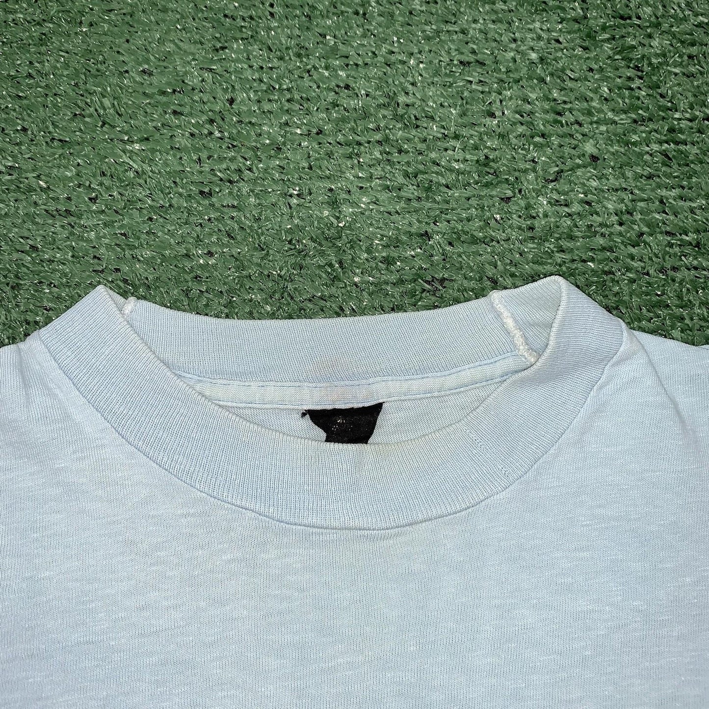 Nike Vintage T Shirt Mens M 70s Quad Swoosh Center OG 80s Blue Heavy Rare Stack
