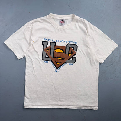 VTG USC Trojans 1989 Superman Champions T Shirt College Football Spoof Oneita