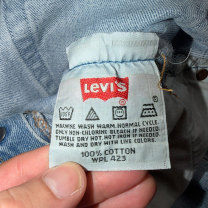 Levis 501 Vintage 90s USA XX Straight Leg Jeans Blue Light Wash 28x32 Act 26x31