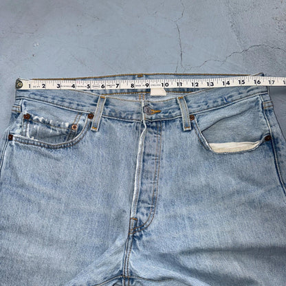 Levis 501 Vintage Y2K 90s XX Straight Leg Jeans Blue Light Wash 34x32 Act 33x31