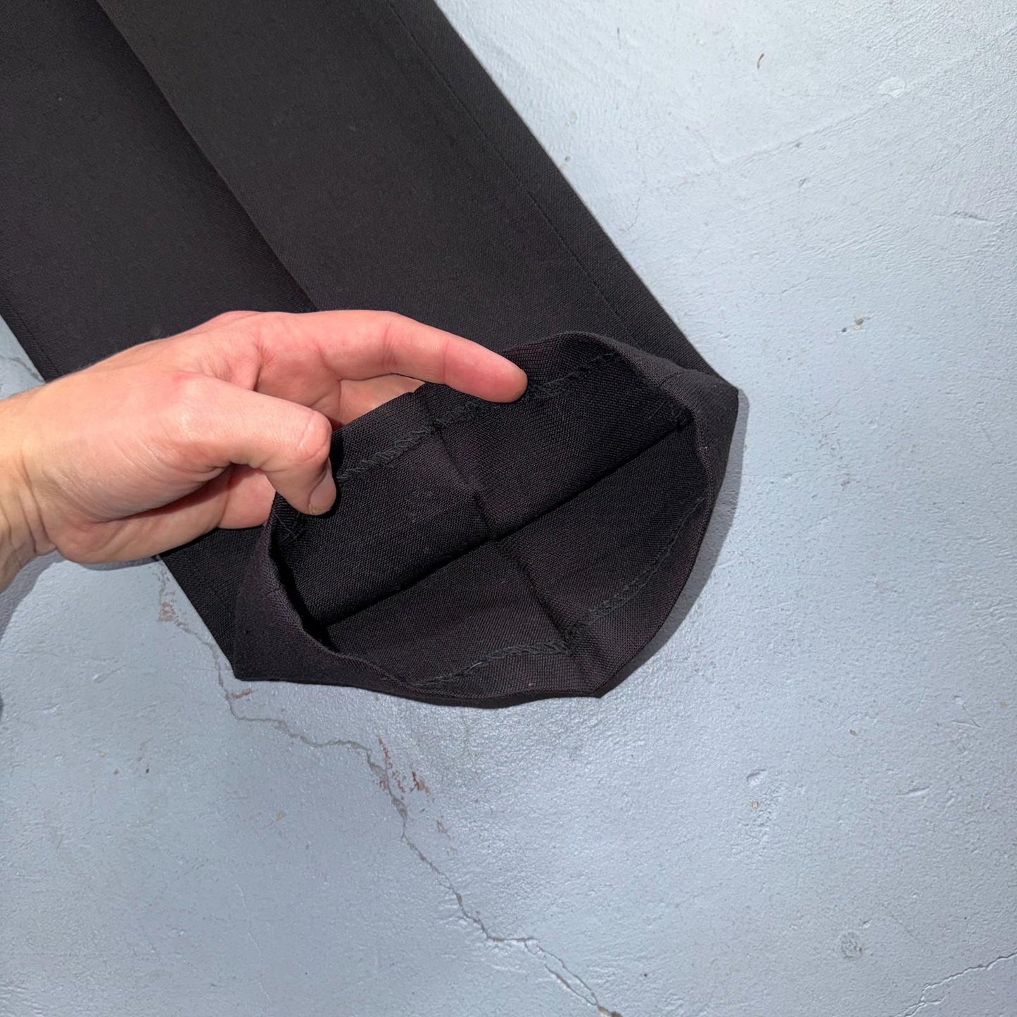 VTG 60s Penneys Towncraft Twill Pants 32x33 Black 1960s Rockabilly Penn Prest