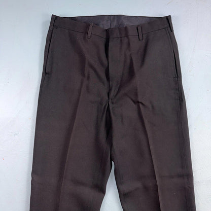 VTG 60s Penneys Towncraft Twill Pants 32x33 Black 1960s Rockabilly Penn Prest