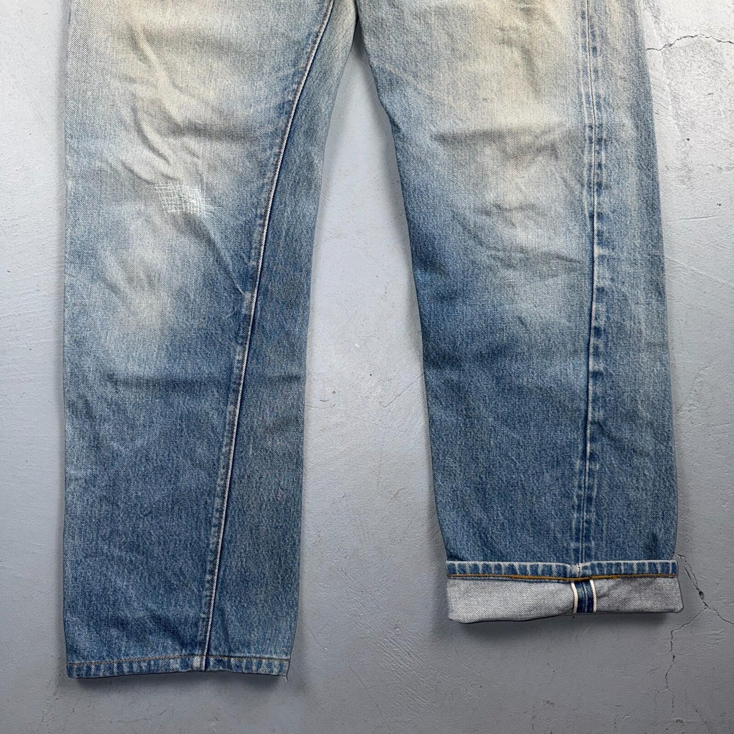 Levis 501 Vintage 80s Redline Selvedge USA XX Jeans Light Wash 35x32 Act 33x29