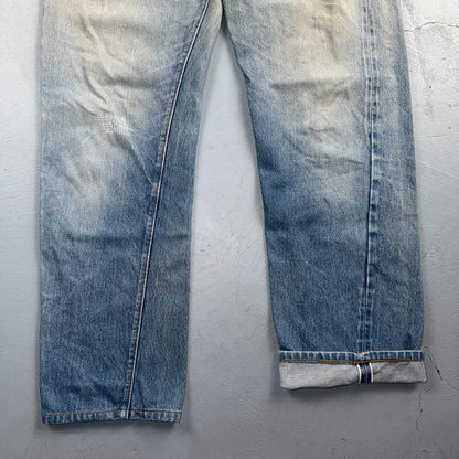 Levis 501 Vintage 80s Redline Selvedge USA XX Jeans Light Wash 35x32 Act 33x29