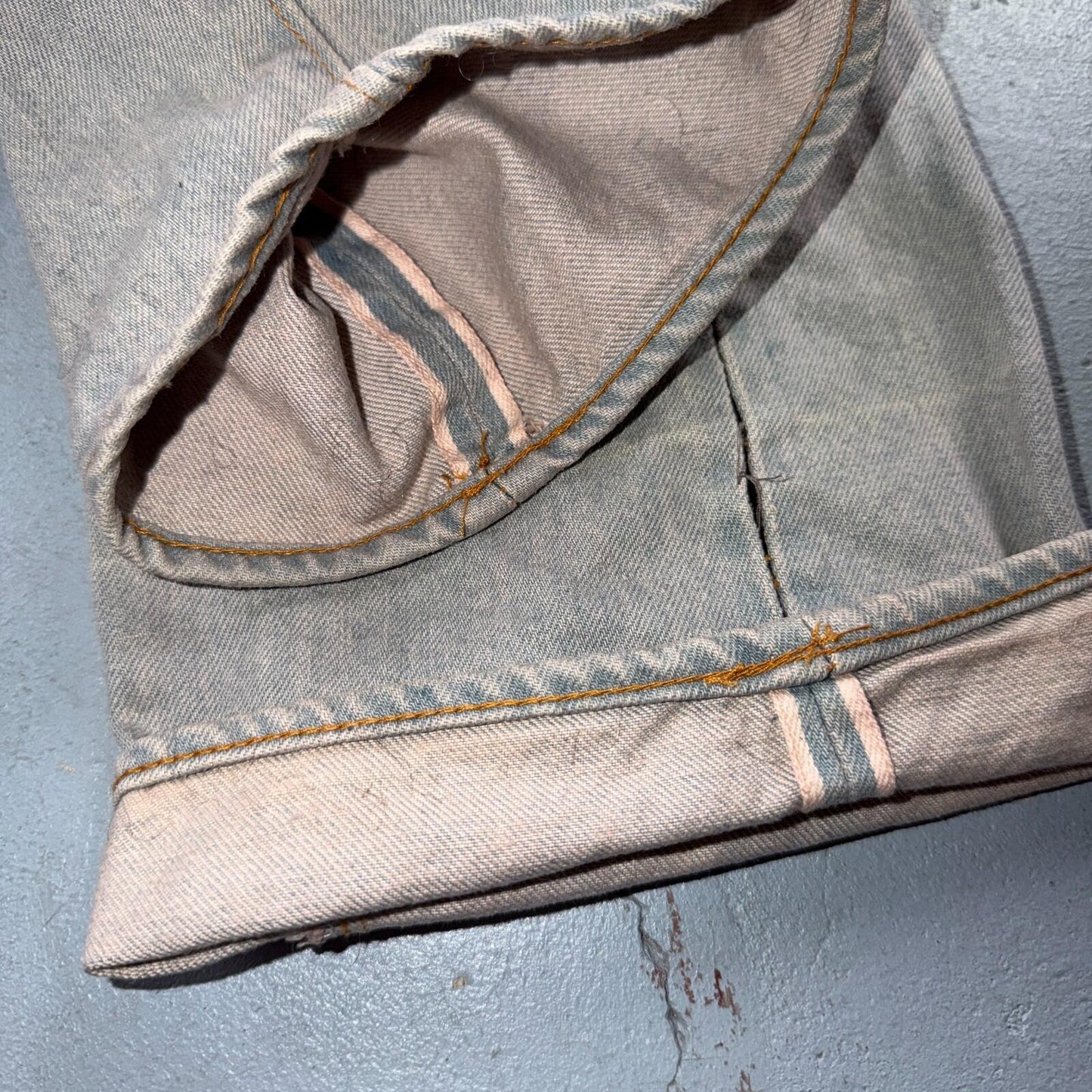 Levis 501 Vintage 80s Redline Selvedge USA XX Jeans Bleach Wash 32x40 Act 30x35