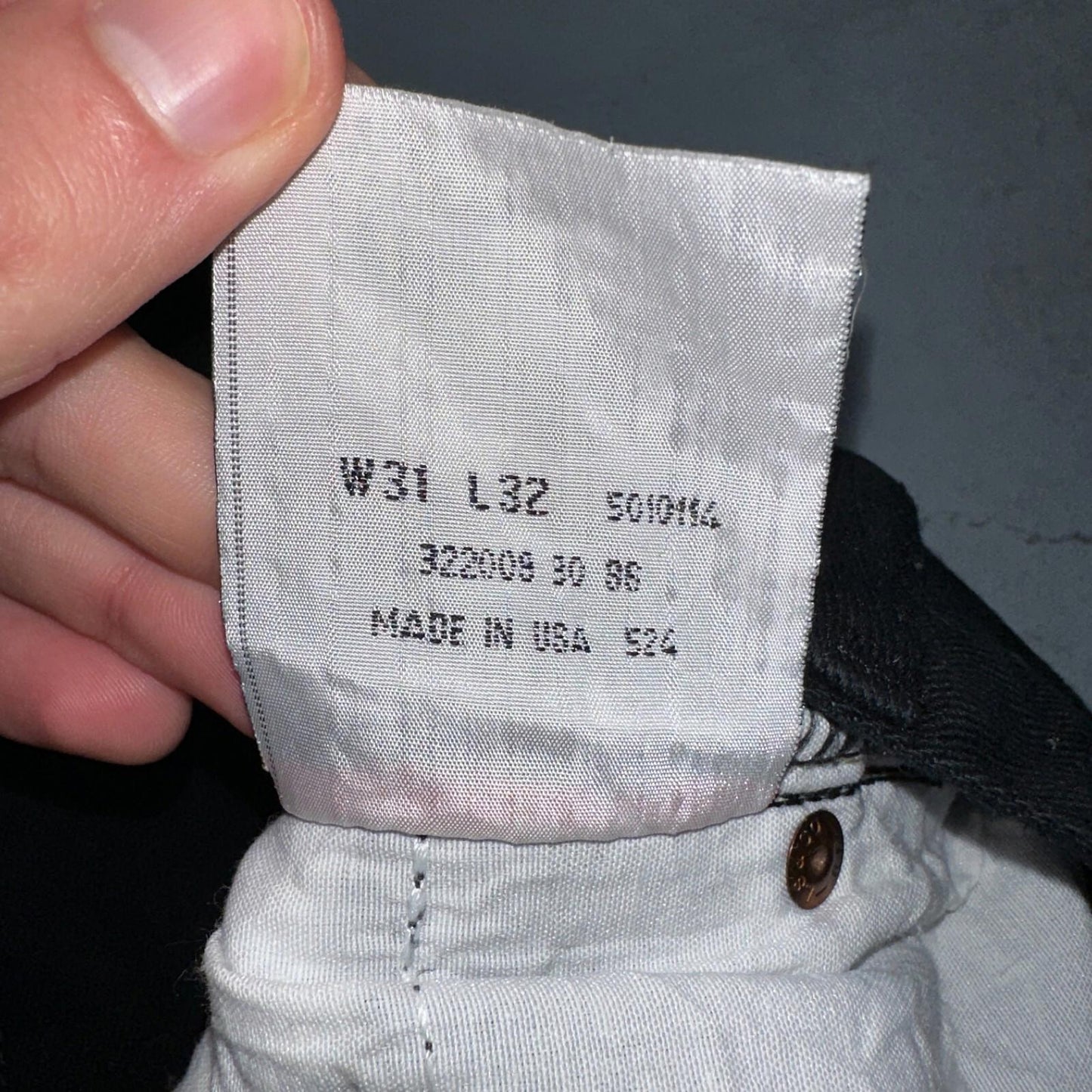 Levis 501 Vintage 90s USA XX Straight Leg Jeans Missing Buttons 31x32 Black