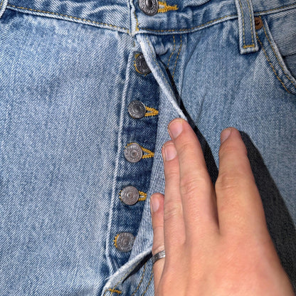Levis 501 Vintage Y2K 90s XX Straight Leg Jeans Blue Light Wash 38x34 Act 36x34