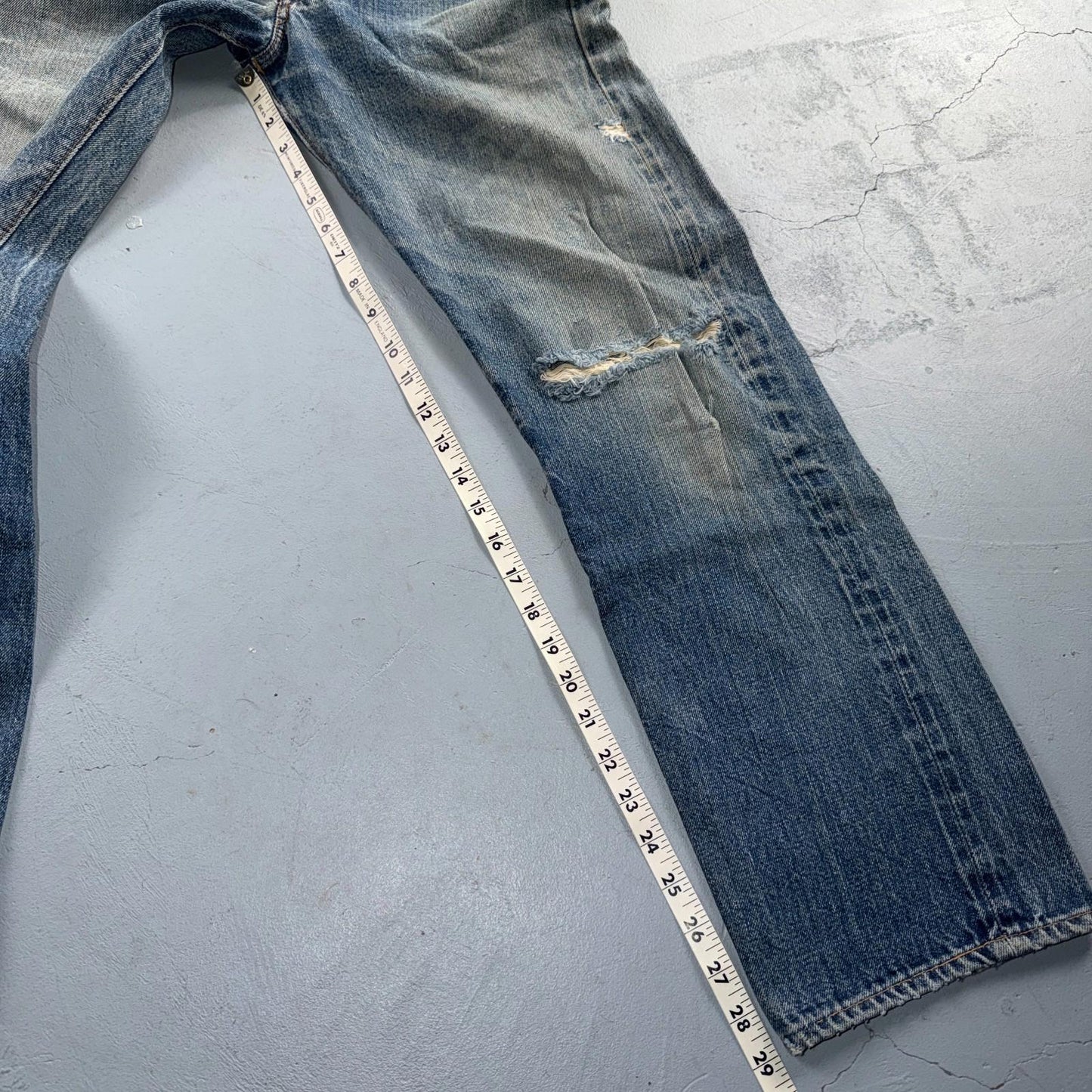Levis 501 Vintage 70s SS Redline Selvedge USA XX Jeans Light Wash 31x33 Ac 30x29