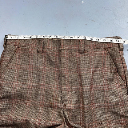 VTG Mens 3 PC Suit 42 Jacket Coat Pants Vest Plaid Rockabilly 70s 1970s Brown
