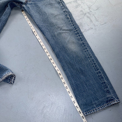 Levis 501 Vintage 80s USA XX Straight Leg Jeans Blue Light Wash 31x33 Act 28x29