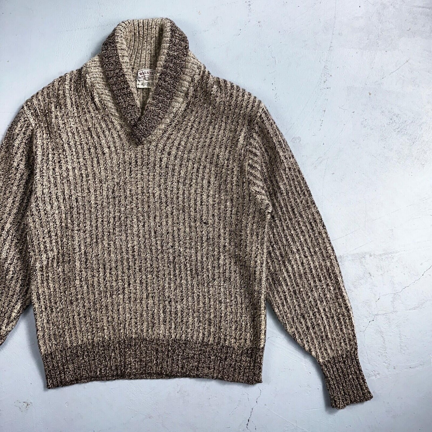 1950s Vintage Wool Pullover Sweater Shawl Novelty Walsted 44 Rockabilly 50s 60s