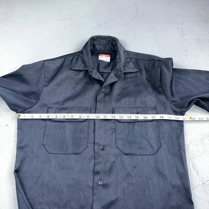 Vintage Penneys Big Mac Shirt Dark Navy Blue 70s 1970s 50/50 JC Penney