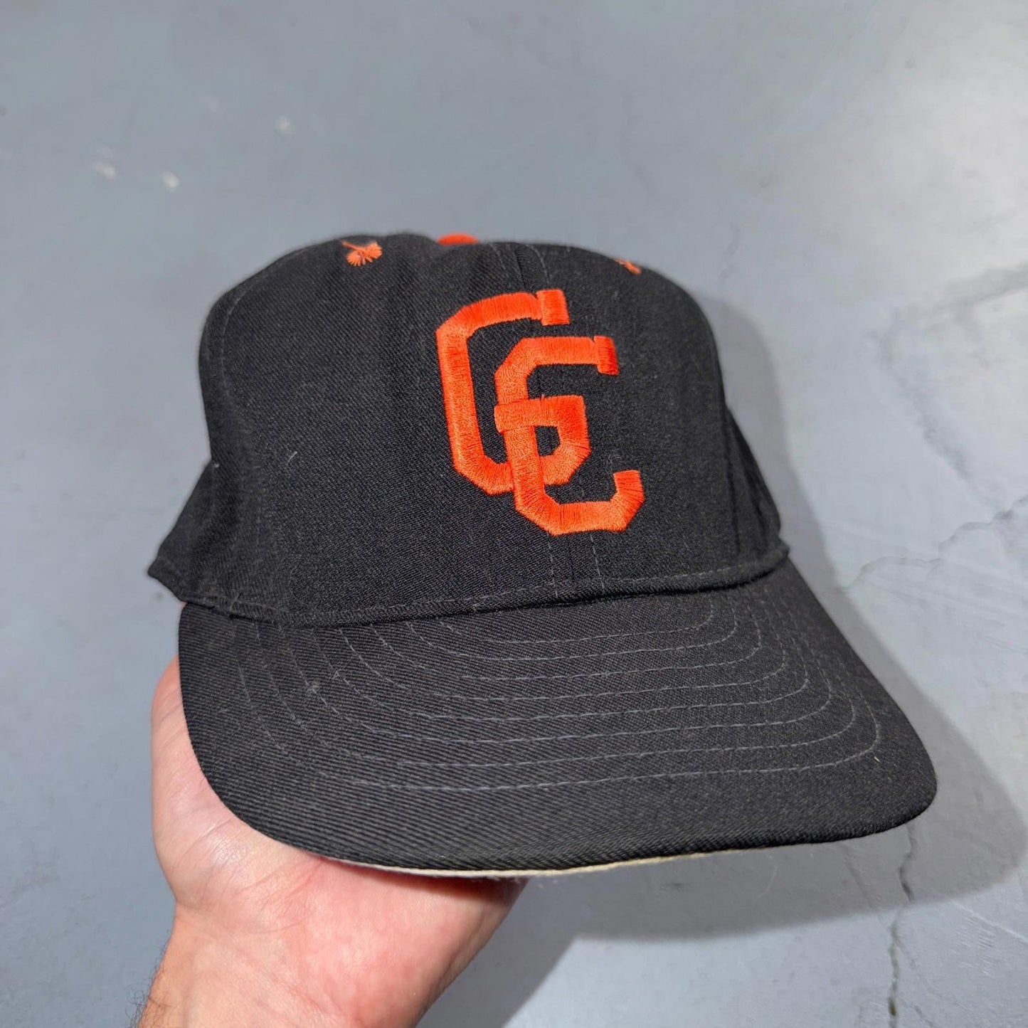 GC Black VTG Hat Baseball Cap Snapback Greenville Illinois Sports Pro Line 80s