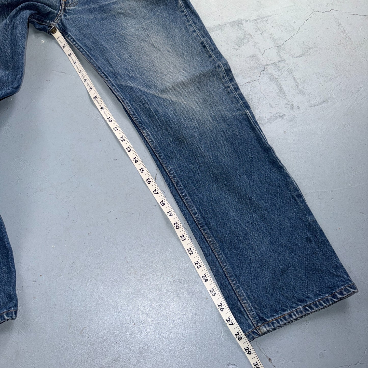 Levis 501 Vintage 90s USA XX Straight Leg Jeans Blue Light Wash 34x33 Act 31x28