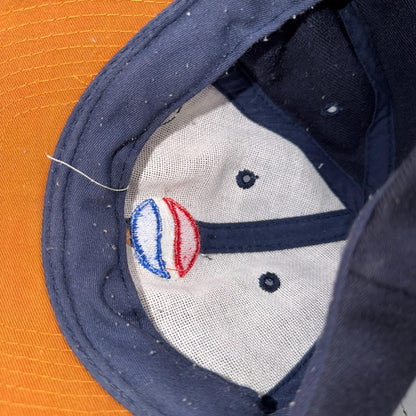 Vintage 90s Pepsi Golf Hat Otto Cap Leather Brim Blue Logo Wool RARE Collectible