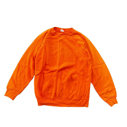 VTG 1960s Rockabilly Sweatshirt Sweater 60s 70s Blank Basic Afterhood USA Orange