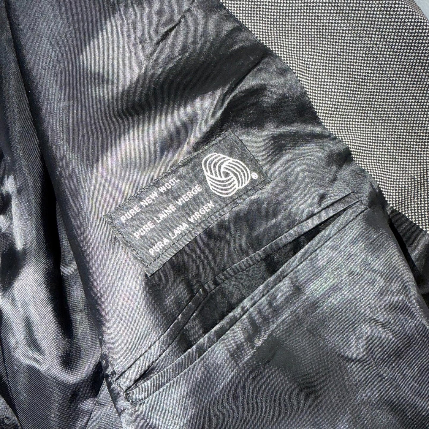 1990s Chaps Ralph Lauren VTG Mens 2 PC Suit 48 Jacket Coat Pants Gray Wool