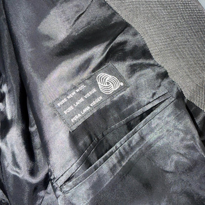 1990s Chaps Ralph Lauren VTG Mens 2 PC Suit 48 Jacket Coat Pants Gray Wool