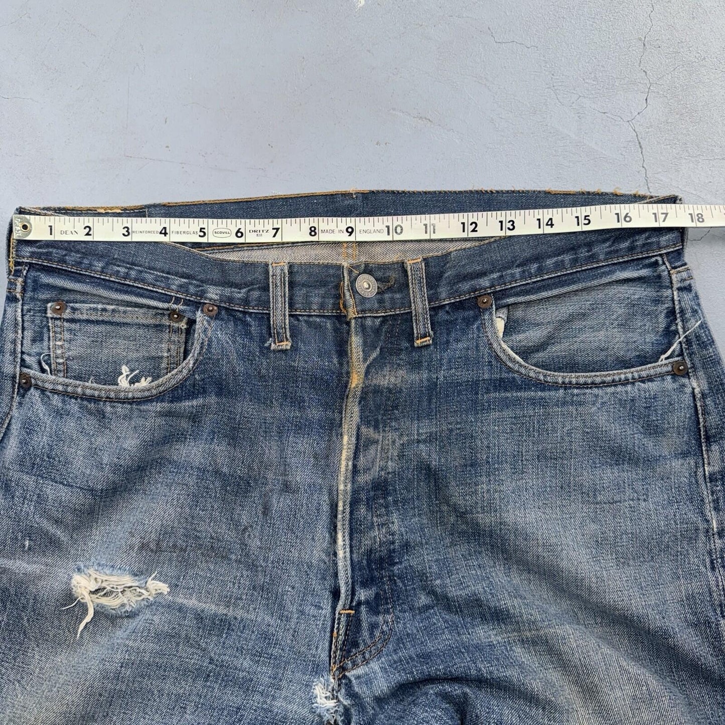 Levis 501 Big E Vintage 60s Redline Selvedge USA XX 1960s Jeans 66 Act 35x33