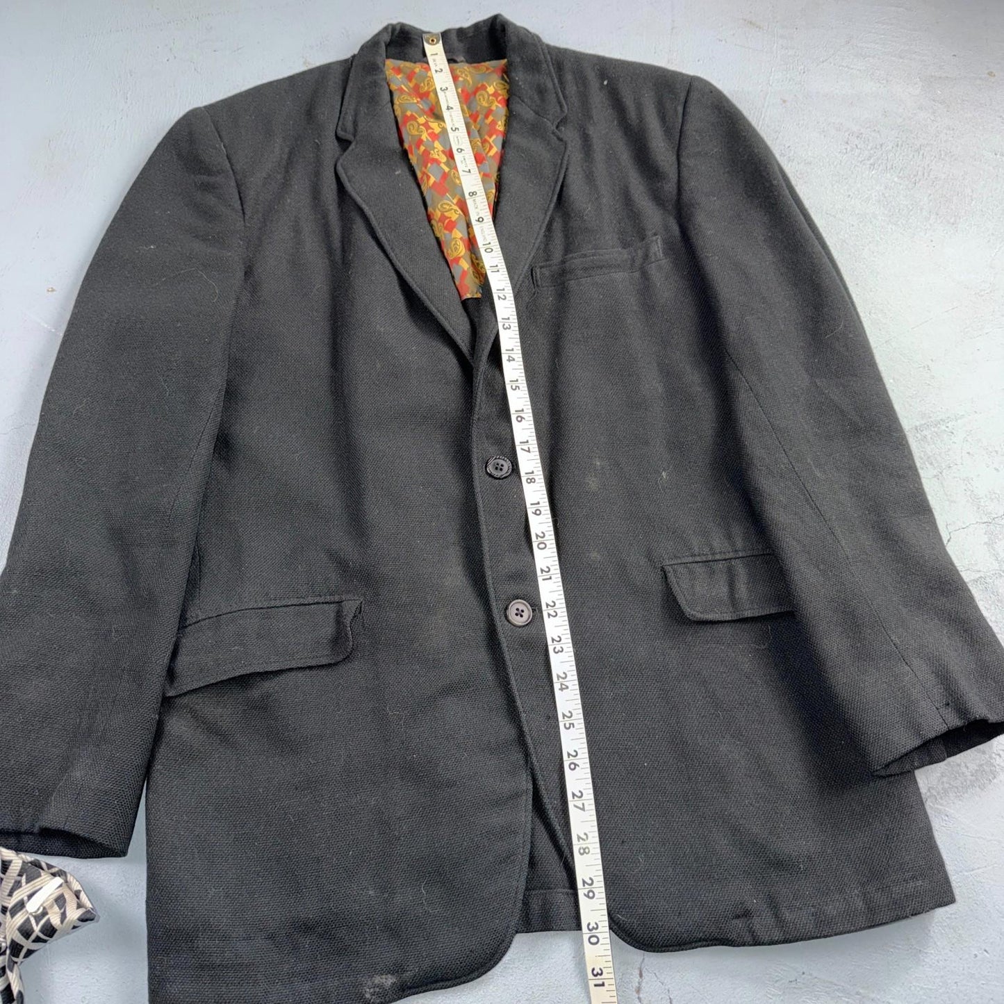1950s 1960s VTG Mens Suit 36R Jacket Coat Black Union Wool Rockabilly Blazer